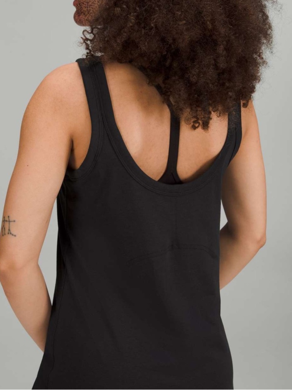 Lululemon Classic-Fit Cotton-Blend Black Scoop Dress - Picture 10 of 10